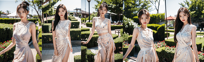 九宫格AI美女--作品展示  礼服甜心-兔兔Blog