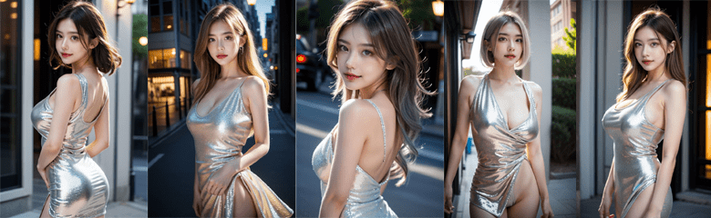 九宫格AI美女--作品展示  酒吧皮衣-兔兔Blog